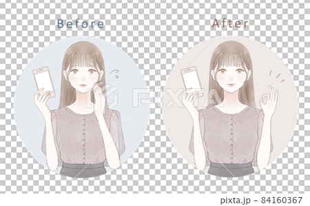 Set of women with smartphones Women in need and women giving OK signs Set of women with smartphones Women in need and women giving OK signs 84160367