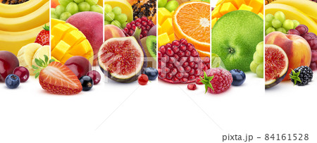 Food collage, set of various fruits and berries Food collage, set of various fruits and berries 84161528