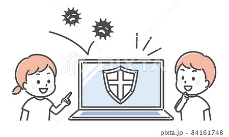 コンピュータウイルスと子供 84161748