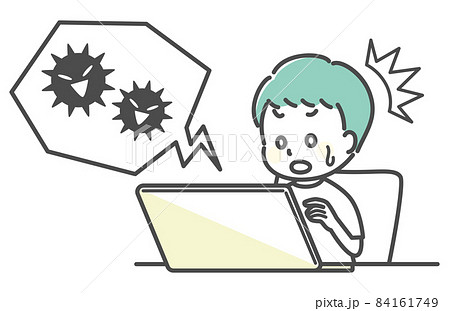 コンピュータウイルスと子供 84161749