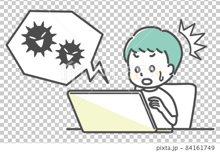 コンピュータウイルスと子供 84161749