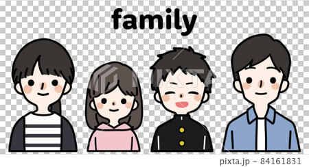 人物イラストセット_4人家族 人物イラストセット_4人家族 84161831