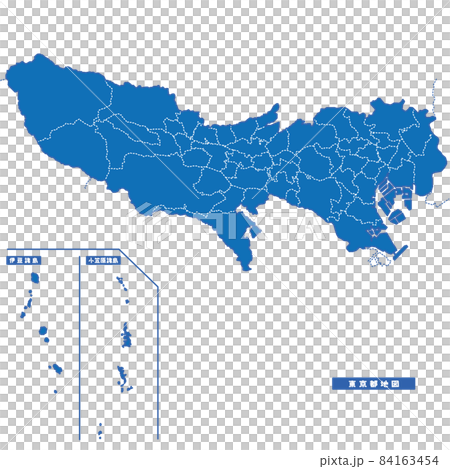 Tokyo map simple blue city 84163454