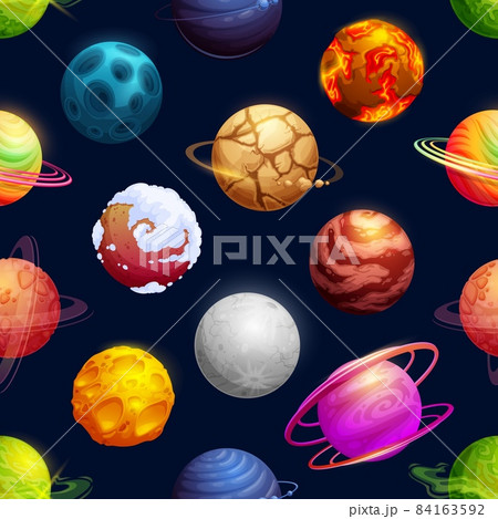 galaxies planets and stars cartoons
