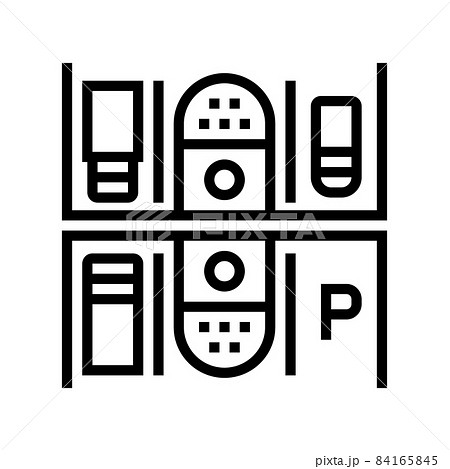 multi-location management services line icon vector illustration 84165845