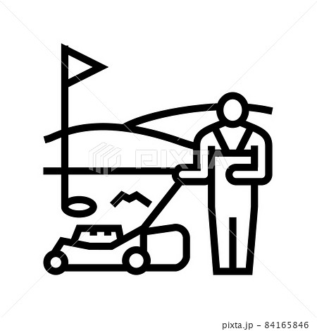 sports turf services line icon vector illustration 84165846