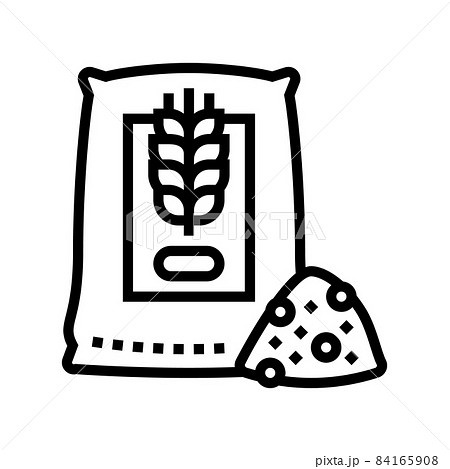 whole grain flour packaging line icon vector illustration whole grain flour packaging line icon vector illustration 84165908