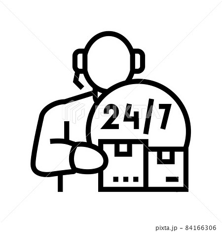 customer delivery service line icon vector illustration 84166306