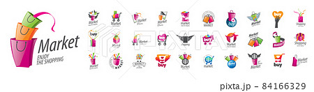 A set of vector Market logos on a white background 84166329