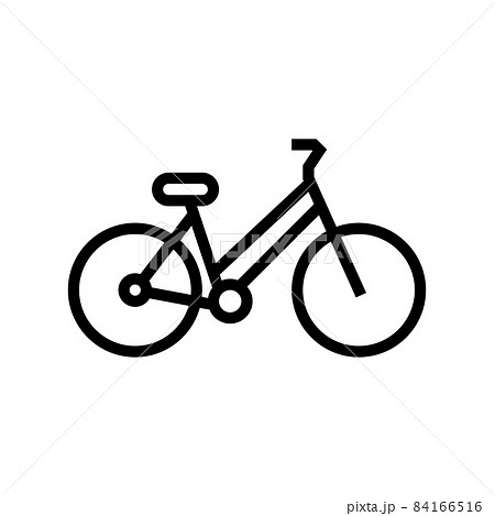 bicycle urban transport line icon vector illustration 84166516
