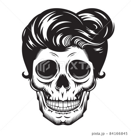 Skull Mom vintage Head design on white background. Halloween. skull head logos or icons. vector illustration. Skull Mom vintage Head design on white background. Halloween. skull head logos or icons. vector illustration. 84166845
