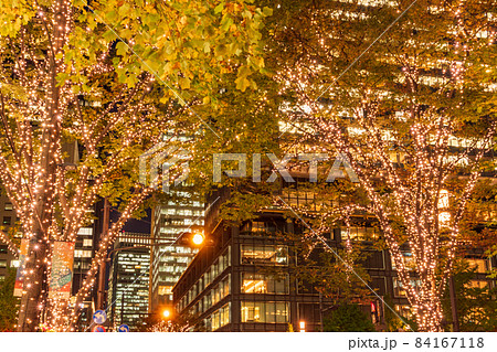 東京　丸の内　仲通り　ライトアップ 84167118