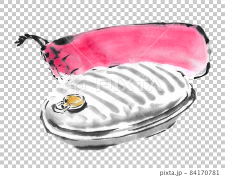 用水墨畫技術繪製的錫熱水瓶 84170781