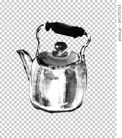 水墨画技法で描いたヤカン 84170783