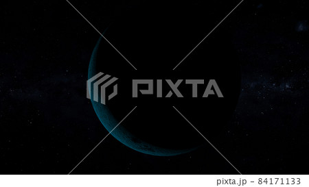 青い月　ムーン　Lune　Moon　宇宙　3D　CG　背景　壁紙 84171133