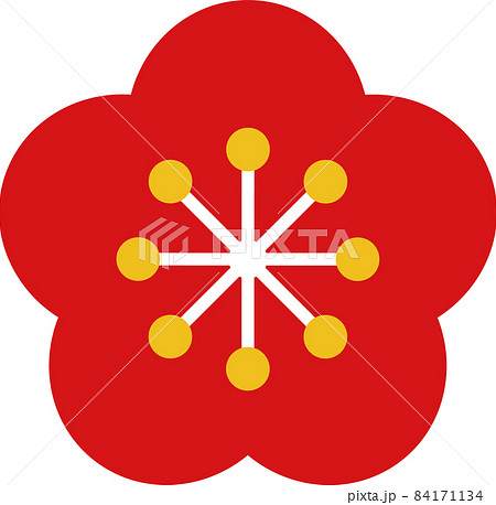 シンプルな梅の花のアイコン シンプルな梅の花のアイコン 84171134
