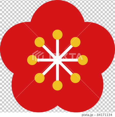 シンプルな梅の花のアイコン シンプルな梅の花のアイコン 84171134