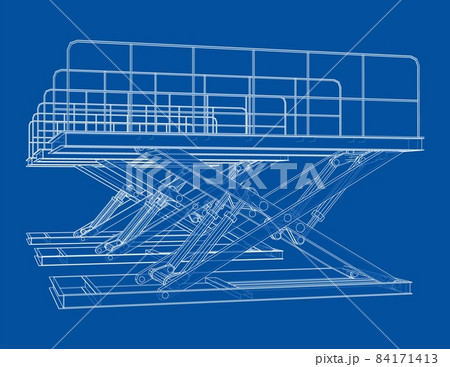 Scissors lift concept outline Scissors lift concept outline 84171413