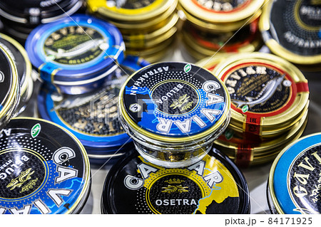 Traditional black caviar is given by sturgeon, Beluga, sturgeon and thorn 84171925