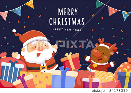 Xmas and New Year greeting card 84173059