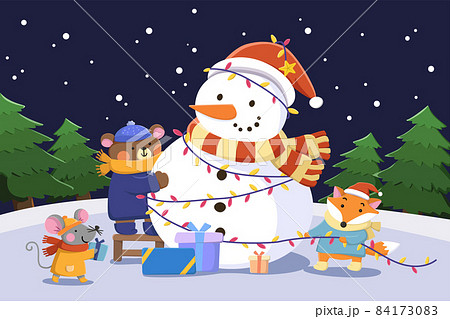 Cute Christmas Eve card design Cute Christmas Eve card design 84173083