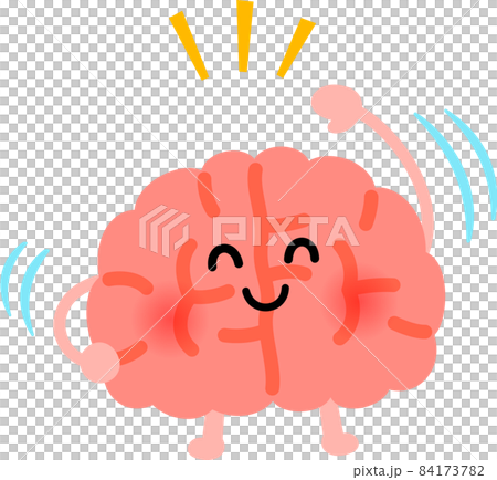 体操する脳のキャラクター、頭の体操 84173782