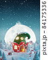 Cute cozy fairy house decorated at Christmas 84175336