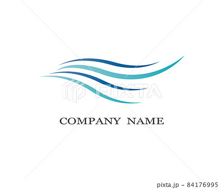 Water wave vector icon 84176995