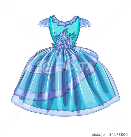 Blue evening princess dress. Prom dress with bows, embroidery, organza Blue evening princess dress. Prom dress with bows, embroidery, organza 84178860