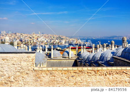 View of Istanbul from the observation deck at the Suleymaniye Mosque View of Istanbul from the observation deck at the Suleymaniye Mosque 84179556