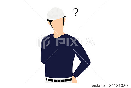 大工の男性のポーズ、疑問を持つ 大工の男性のポーズ、疑問を持つ 84181020