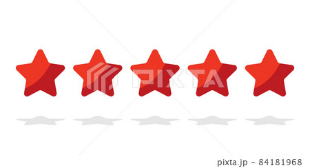赤い五つ星のイラスト 84181968