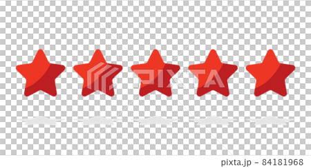 赤い五つ星のイラスト 84181968