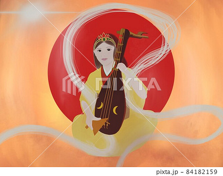 弁財天 極楽背景 84182159