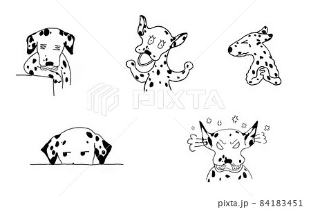 ダルメシアン　色々な感情のイラスト 84183451