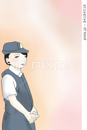 マタニティ服を着た女性警察官のイラスト マタニティ服を着た女性警察官のイラスト 84184516