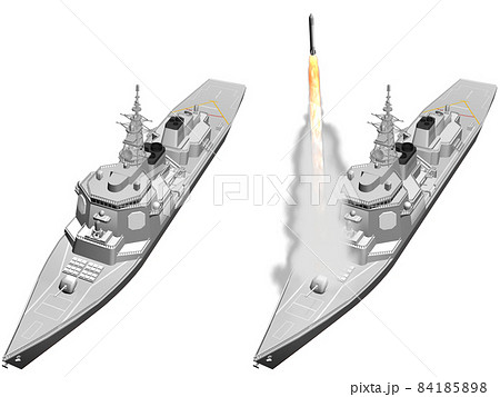 イージス艦とミサイル イージス艦とミサイル 84185898