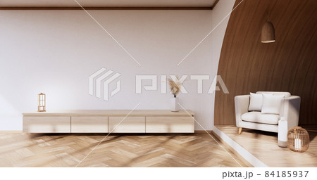 Cabinet in Living room and sofa armchair design.3D rendering 84185937