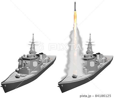イージス艦とミサイル イージス艦とミサイル 84186125