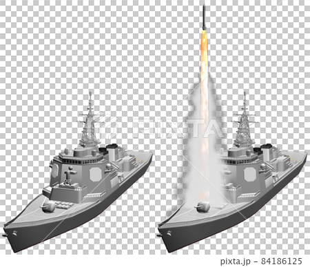 イージス艦とミサイル イージス艦とミサイル 84186125