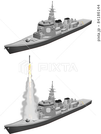イージス艦とミサイル イージス艦とミサイル 84186144