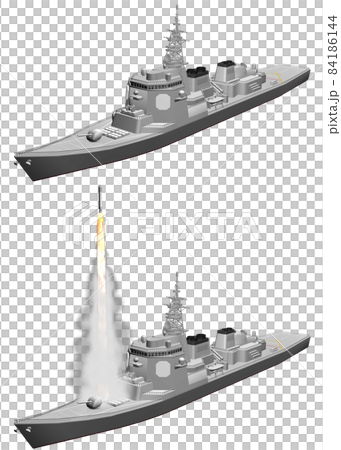 イージス艦とミサイル イージス艦とミサイル 84186144