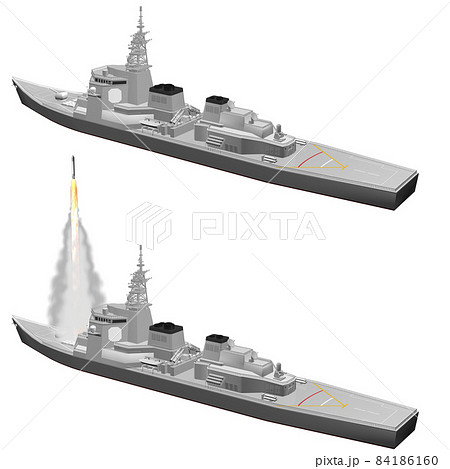 イージス艦とミサイル 84186160