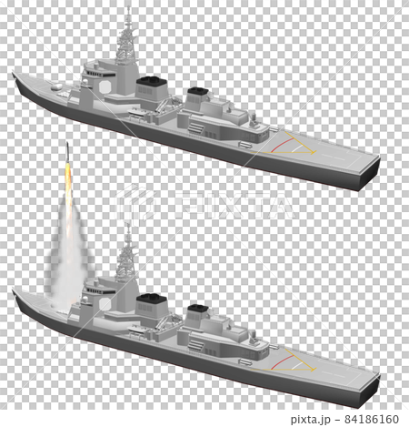 イージス艦とミサイル 84186160