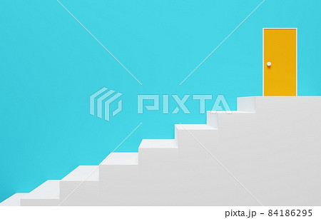 3D素材_シンプルな階段と扉 3D素材_シンプルな階段と扉 84186295
