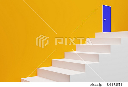 3D素材_シンプルな階段と扉 3D素材_シンプルな階段と扉 84186514