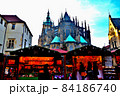 チェコ・プラハ・聖ヴィート大聖堂前のクリスマスマーケット 84186740