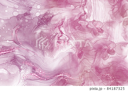 Alcohol Ink paint. Abstract design. Closeup of the painting. 84187325