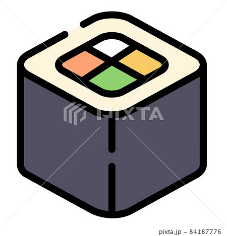 Vector illustration of Japanese food - sushi rolls. 84187776