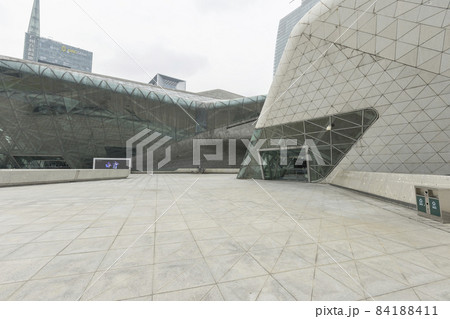 Exterior view of modern Guangzhou Opera House in Guangzhou, China. 84188411